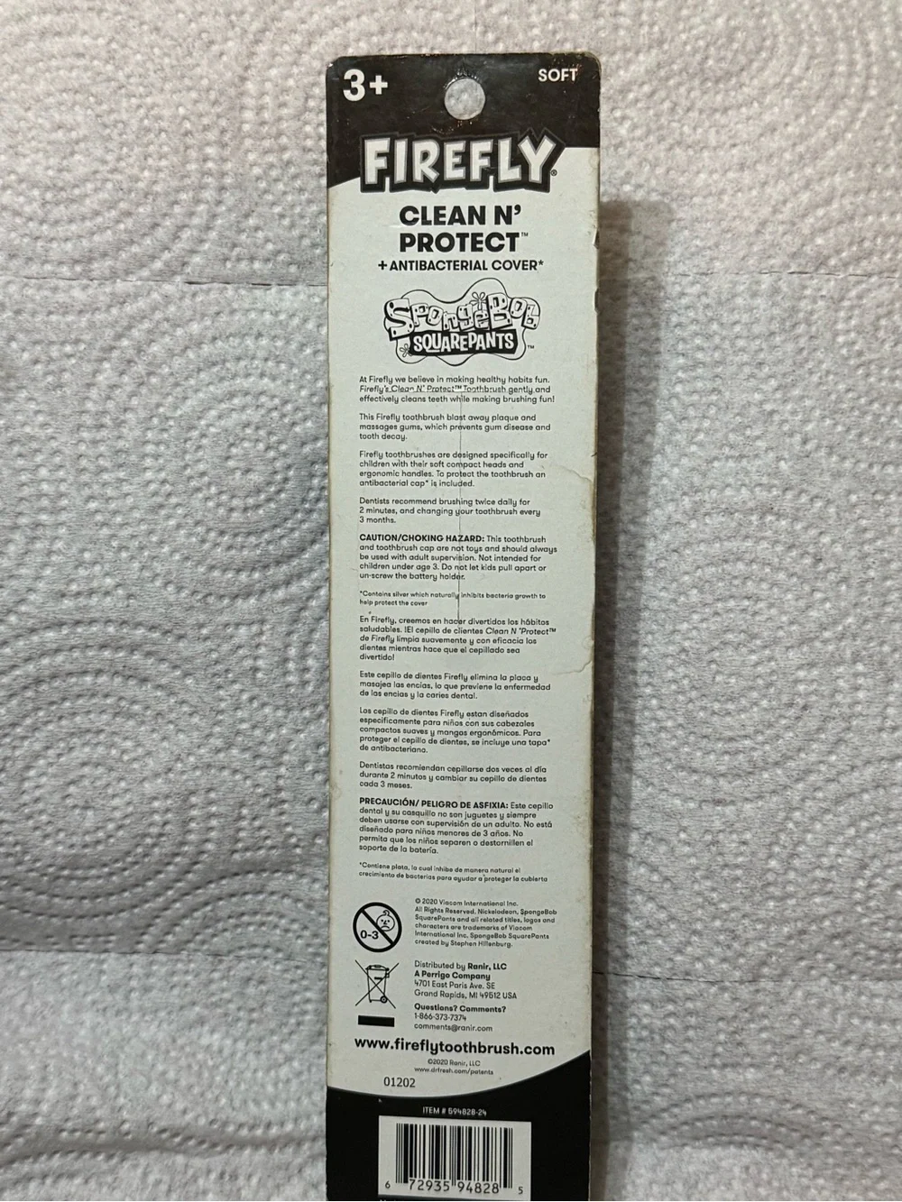 SpongeBob Squarepants Green and Yellow Firefly Clean N' Protect Toothbrush Head